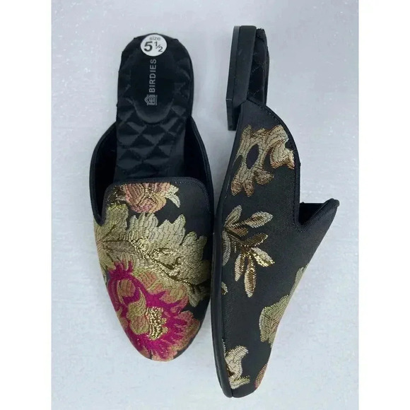 Birdies The Phoebe Floral Jacquard Mules size 5.5 New - Picture 2 of 8